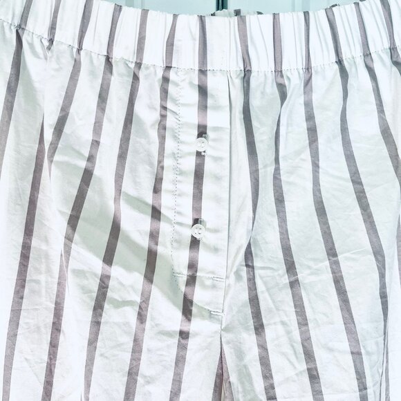 H & M Striped Wide Leg Pants in White/Beige (XL) New with Tag - Picture 5 of 10